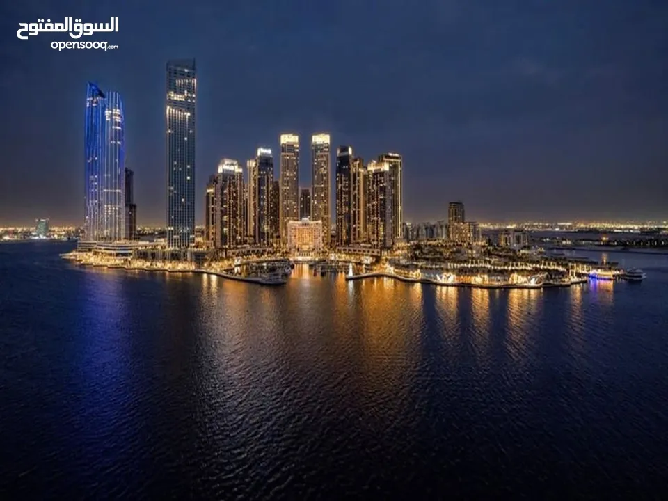 شقه جراند فندقيه 3 غرف للبيع قلب ميناء خور إطلالة على برج خليفة وداون تاون تقسيط Dubai Creek Harbour