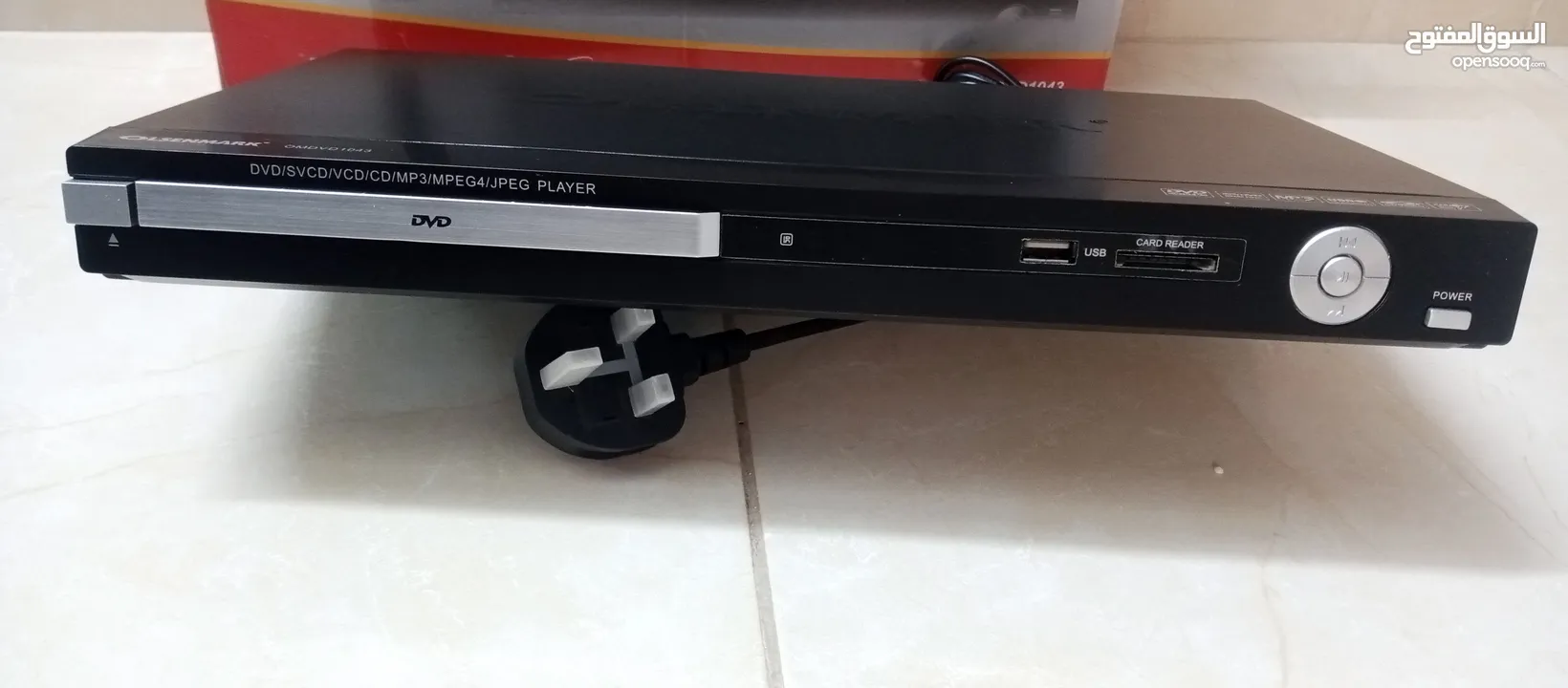 مشغل دي في دي DVD حديث نوع Olsenmark شاشة تحكم ريموت مخارج HDML MP3  و USB