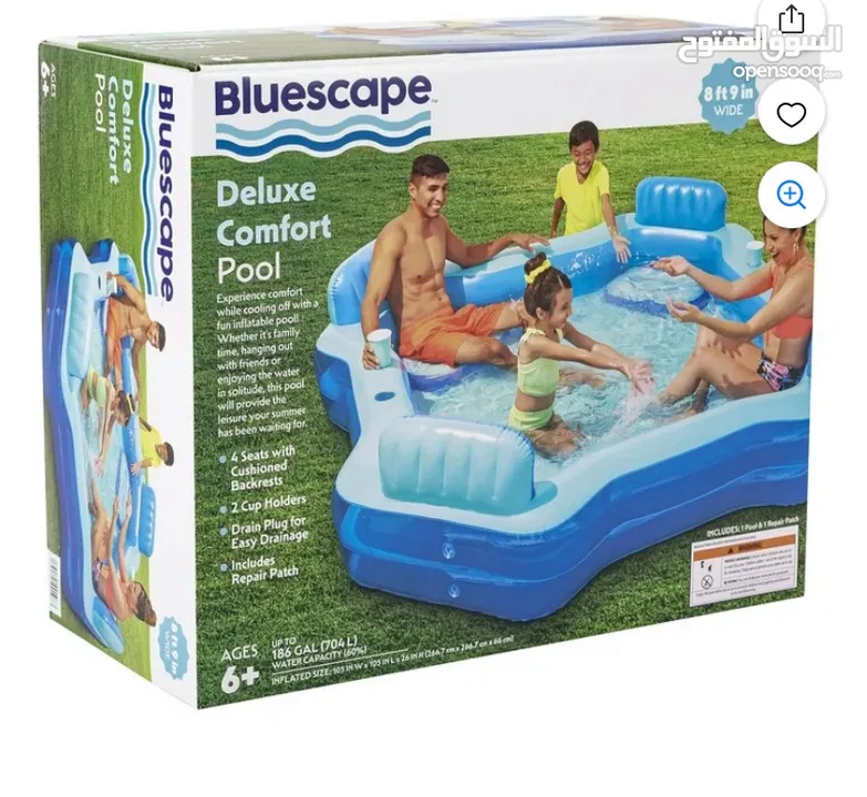مسبح نوعية bluescape جديد وارد امريكا 105”*105”