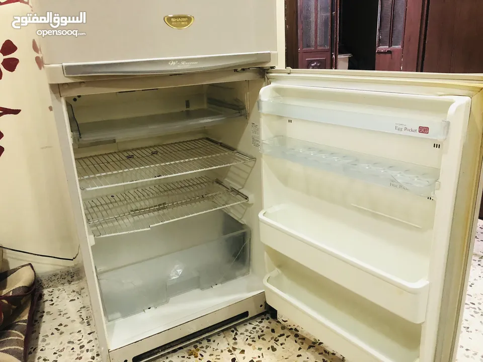 ثلاجة شارب (sharb) 16قدم ،أقتصادية وتبريد وتفريز ممتاز