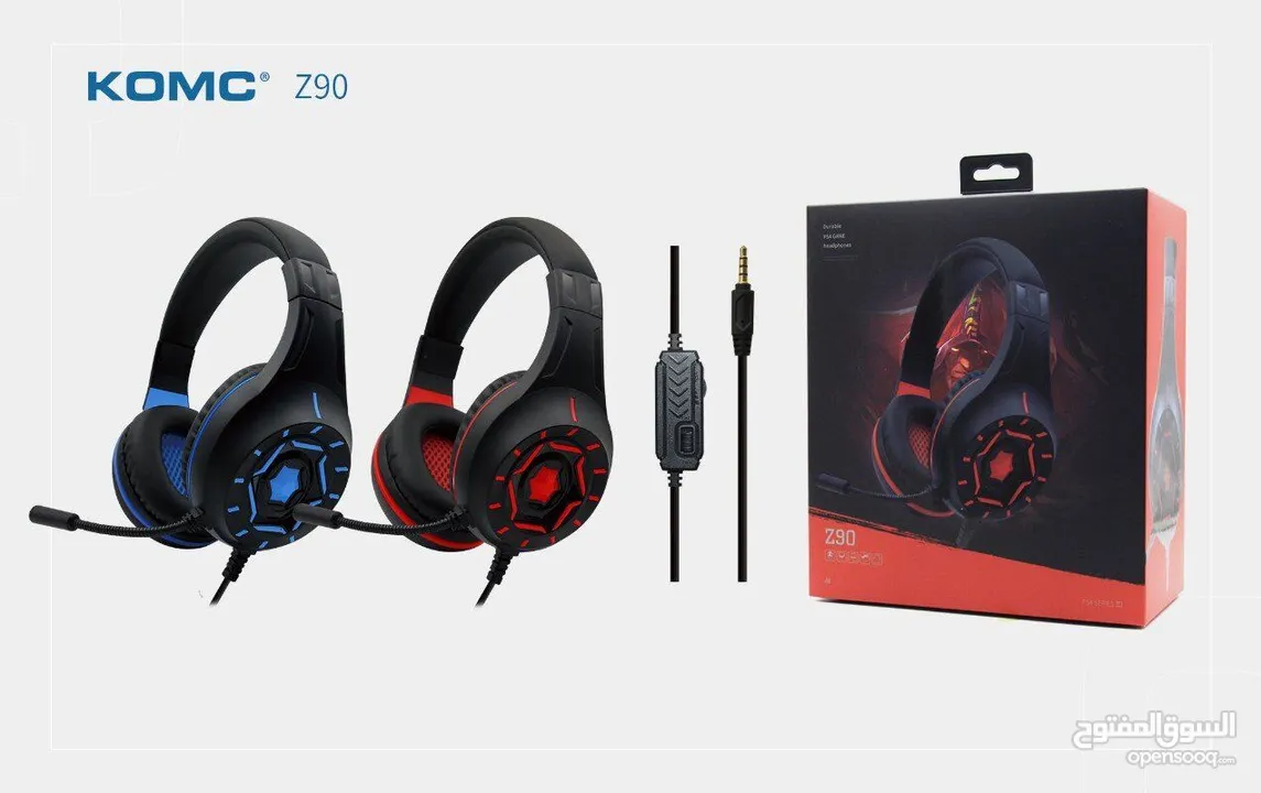 سماعة KOMC S90 GAMING HEADSET هيد سيت  راسية جيمنج من كومك 