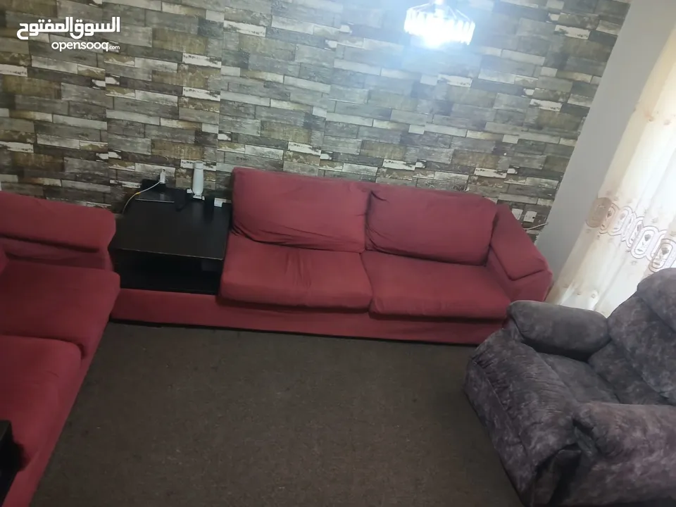 طقم كورنر مع ركلاينرخشب ممتاز