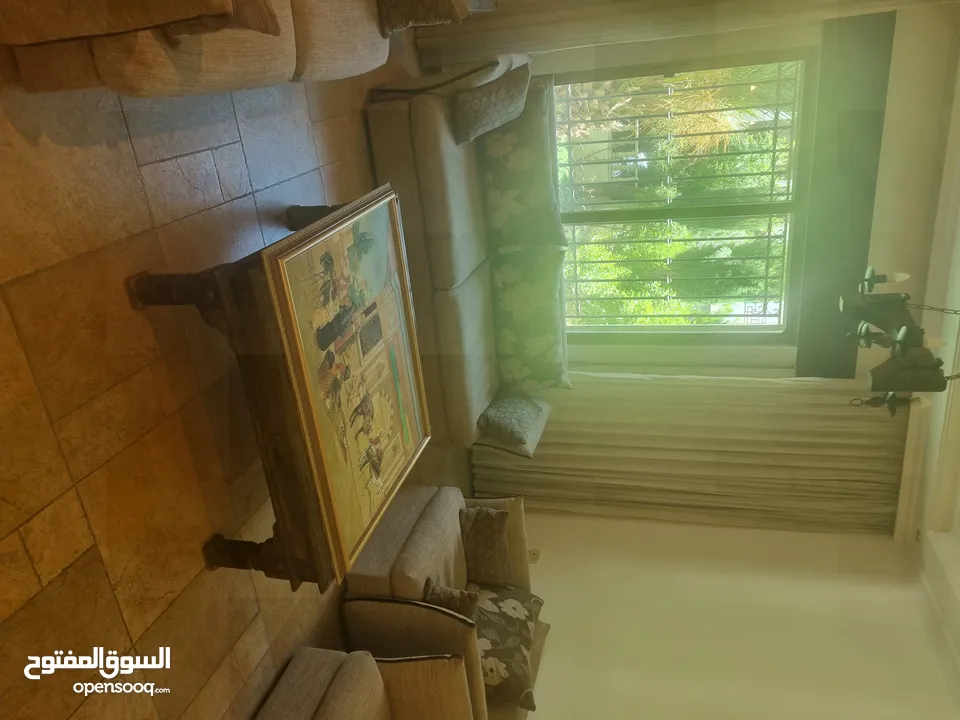 fully furnished ground floor with huge garden and terraces,,separate entrance ..