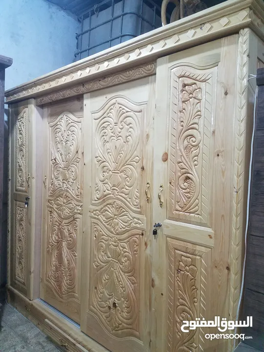 غرفه نوم خشب سويدي بتصميم تركي سحاااب