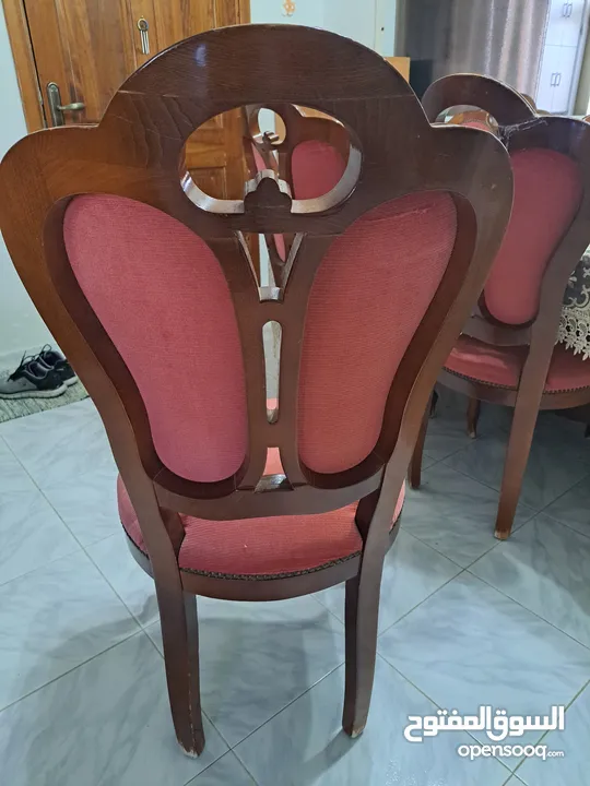 6 كراسي سفرة خشب زان