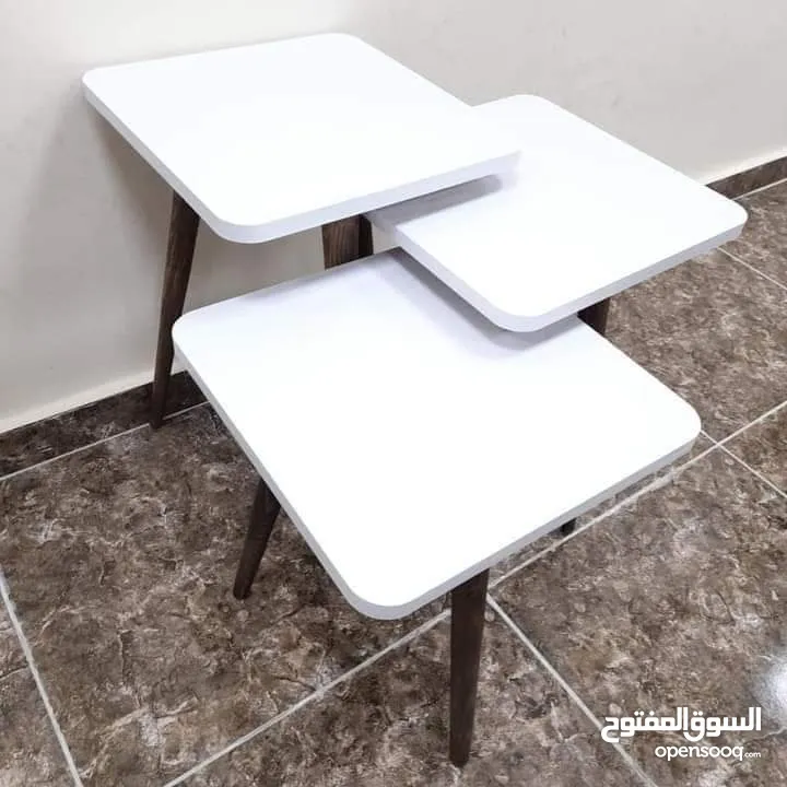 طاولات سرفيس 3 قطع ب 15 دينار  الاطقم pvc حراري  مقاوم للمي والرطوبه الخدوش ومكفولين  سارع بالطلب  .