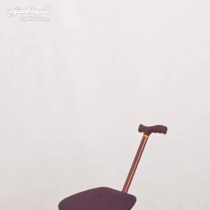 عكاز مع كرسي قابل للطي لكبار السن كرسي للصلاة أو أثناء السفر أو المشي أو الوقوف  2 في 1