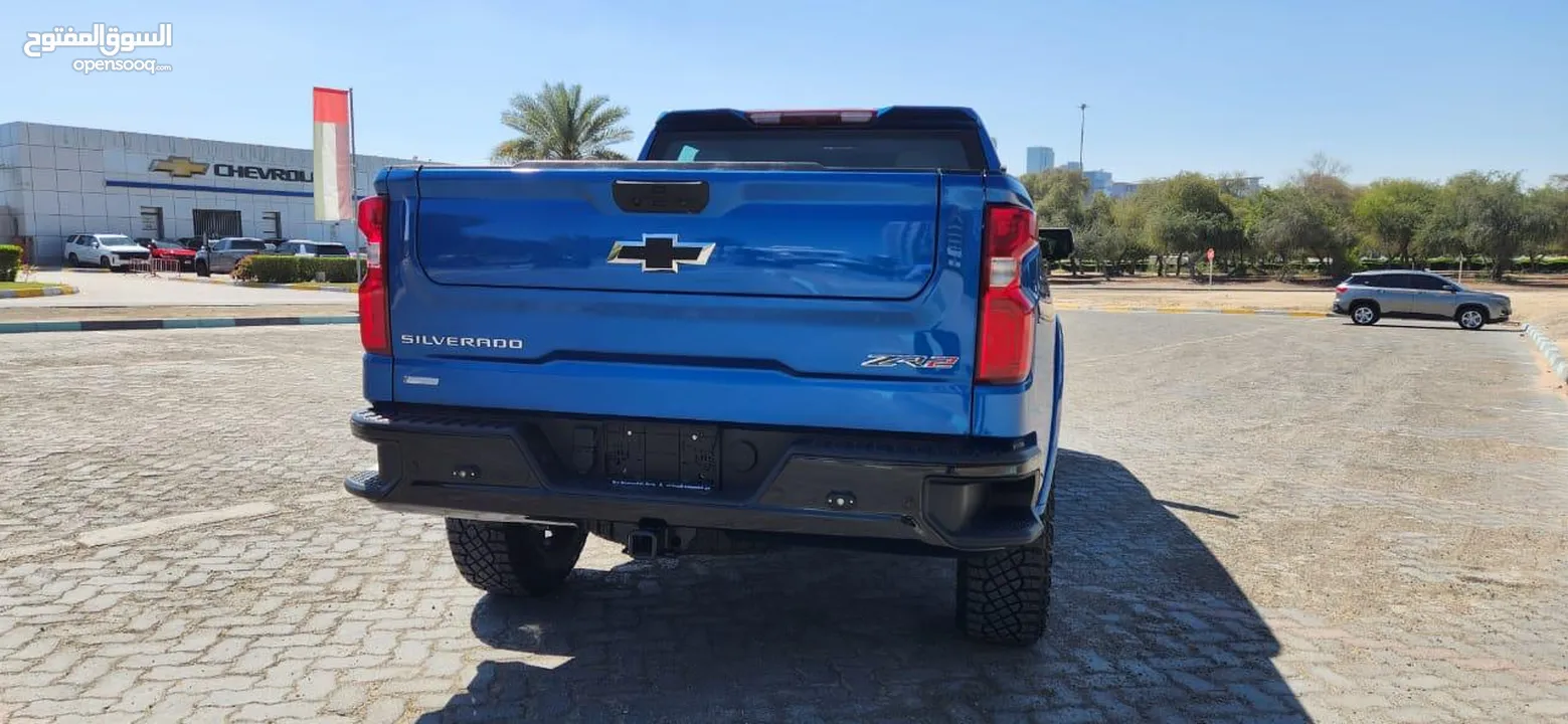 2022 Chevrolet Silverado Pickup Truck New Metal Sign: ZR2 in Blue