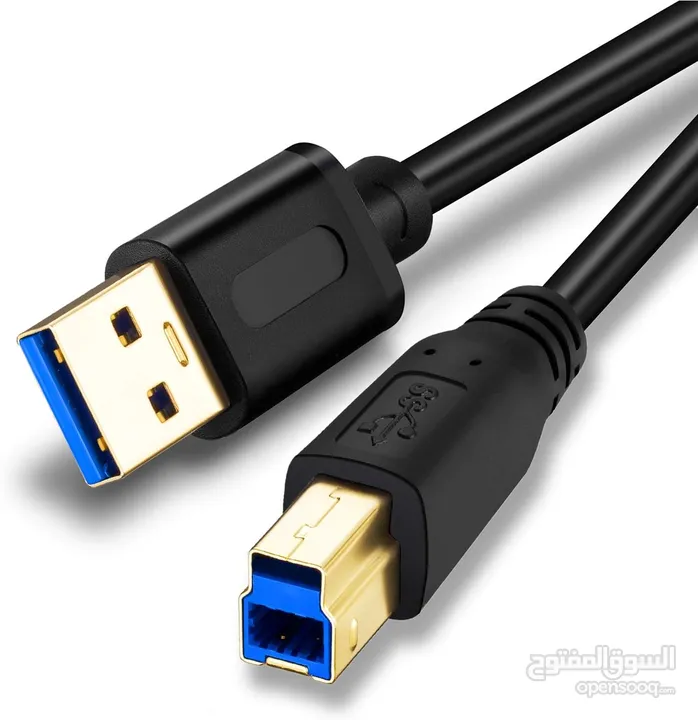 كابل USB 3.0 من النوع A ذكر إلى النوع B ذكر بطول 3 أقدام، كابل USB 3.0 A-B/A