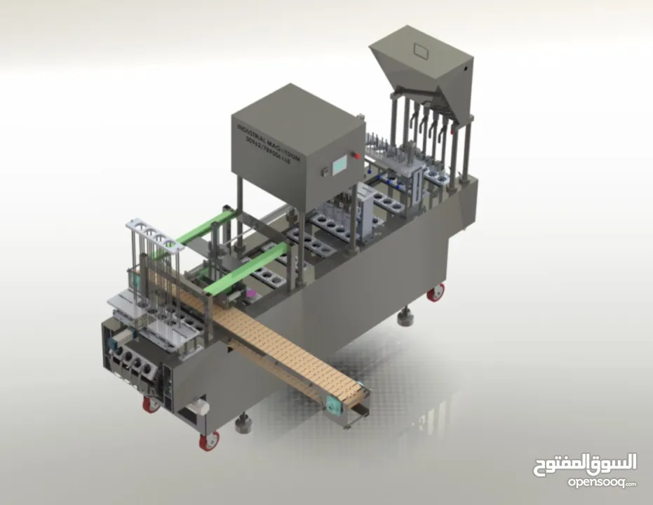 ماكينات تعبئة وتغليف كاسات المياه والعصائر والجلو والالبان المتطورة بنظام الذكاء الاصطناعي والروبوت