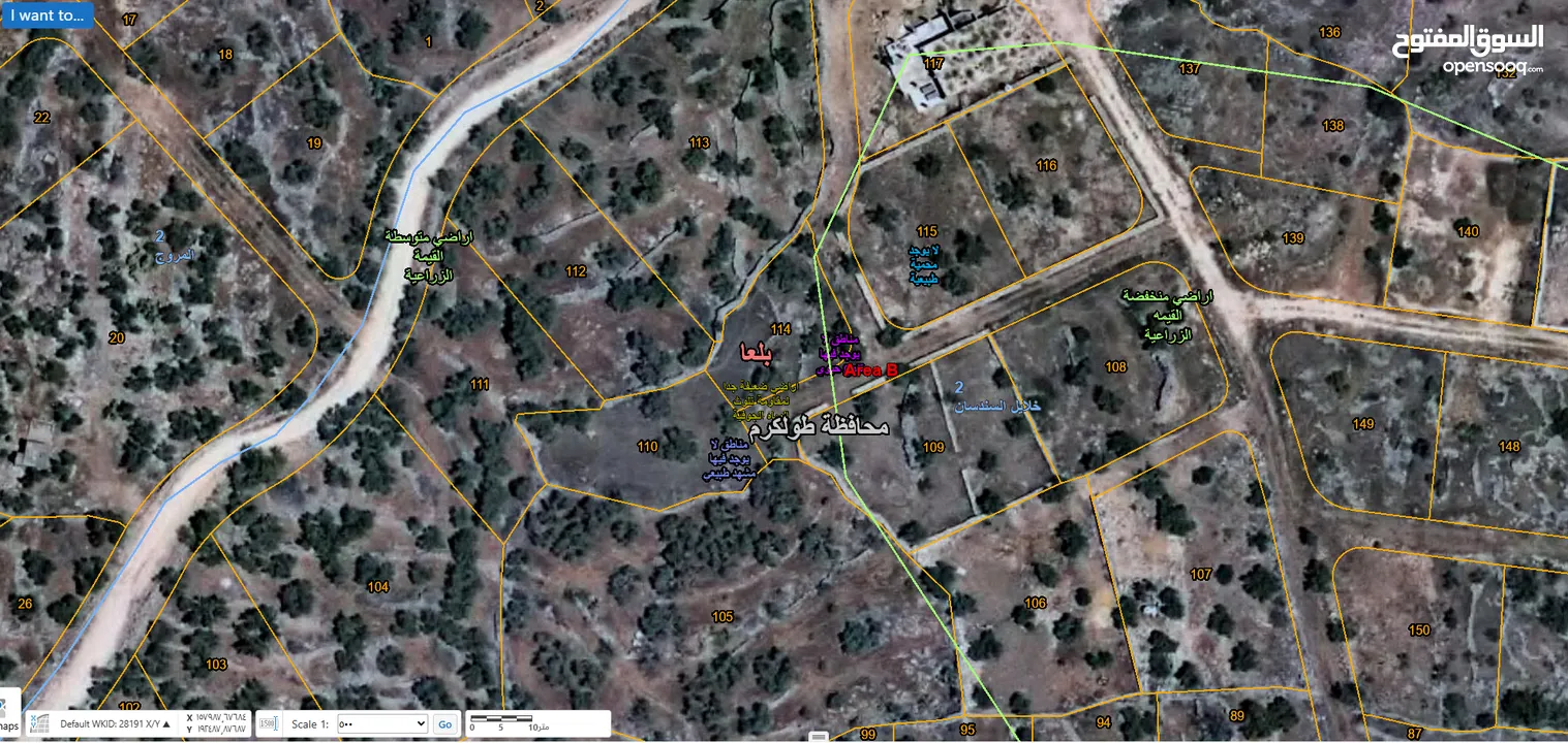 قطعه ارض للبيع / بلعا - طولكرم