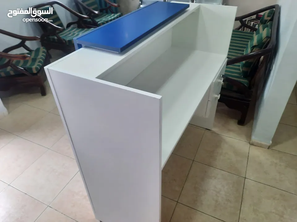 كاونترات  استقبال 120سم شامل التوصيل والتركيب مع إمكانية اختيار اللون والموديل المناسب