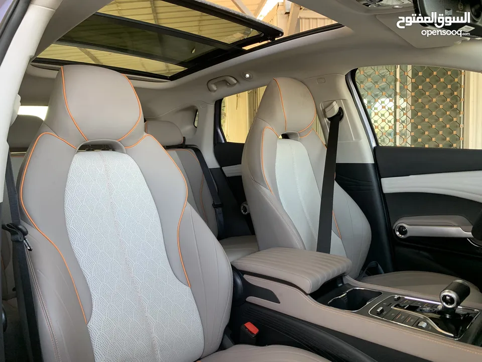 BYD Yuan plus 2023 بي واي ديه ايوان بلص صنف شامبيون فل الفل اوتبارك وباب خلفي كهرباء كراسي حامي بارد