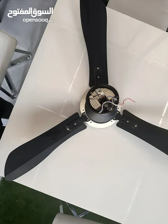 Ceiling Fan modern design outdoor & indoor Black & white