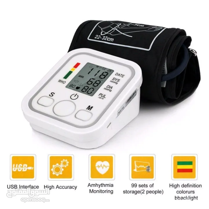 جهاز قياس ضغط الدم الرقمي الجزء العلوي من الذراع أوتوماتيكي بالكامل، للاستخدام الاحترافي