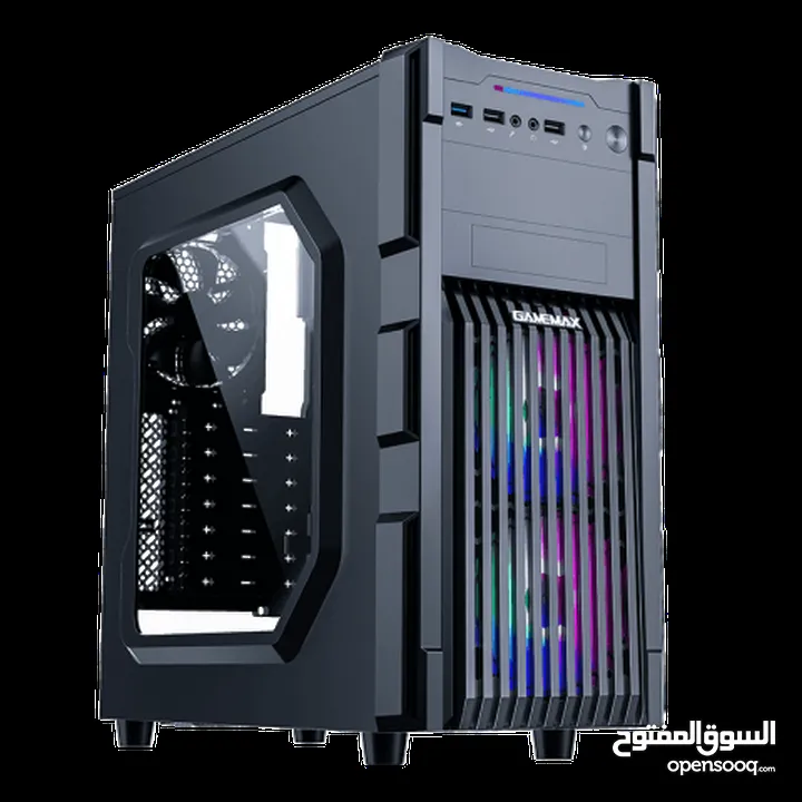 كيس جيمنغ  من جيماكس مضيئ رجب تصميم للحرارة GAMEMAX  GM-ONE RGB BK Case Gaming