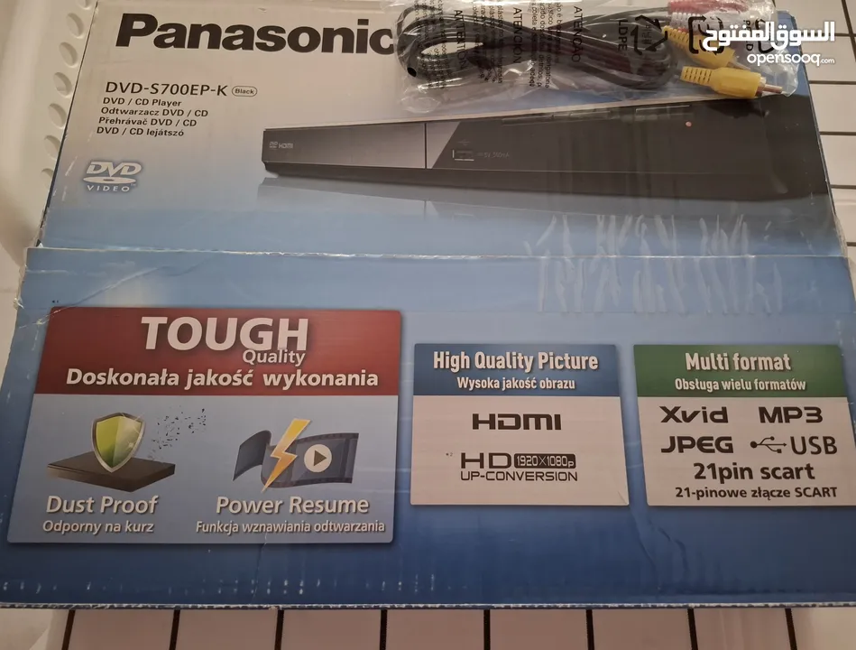 باناسونيك دي في دي جديد بالكرتونة Panasonic S700EP-K DVD/CD Full HD