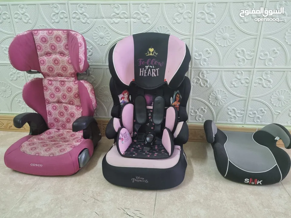 Carseat and booster , tent and rubber mat