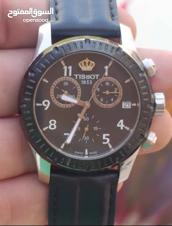 Tissot Men's V8 Swiss Quartz Black Watch كونغراف تيسو سويسري