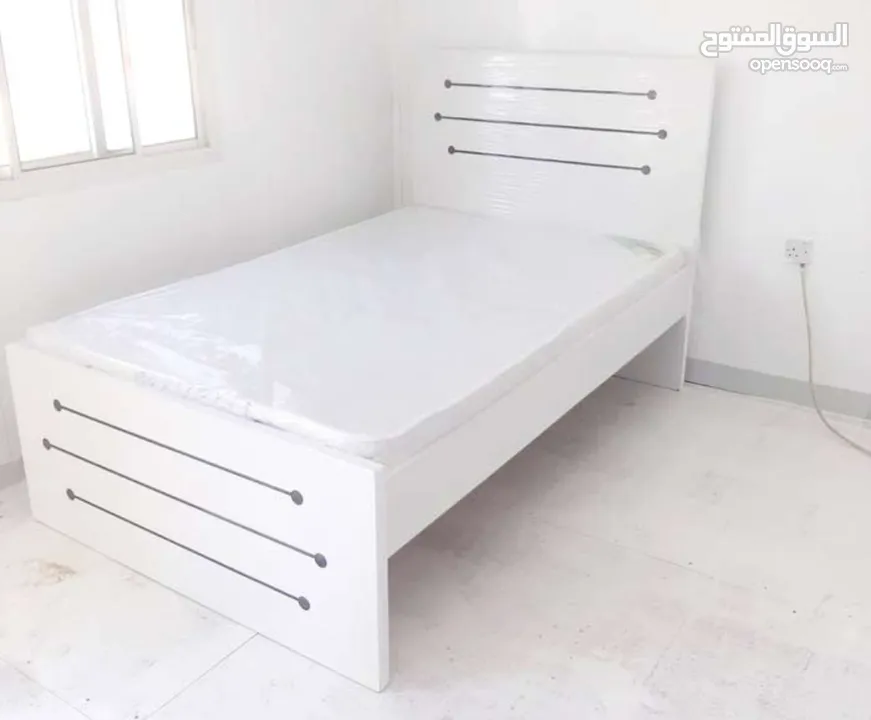 king Size Bed with mattress 180x200cm +Side Table & dressing table available