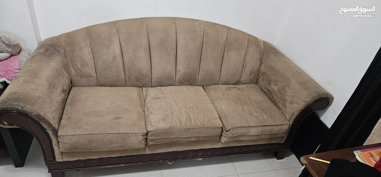 3 +2 seater sofa,completely wooden sofa ,75 omr