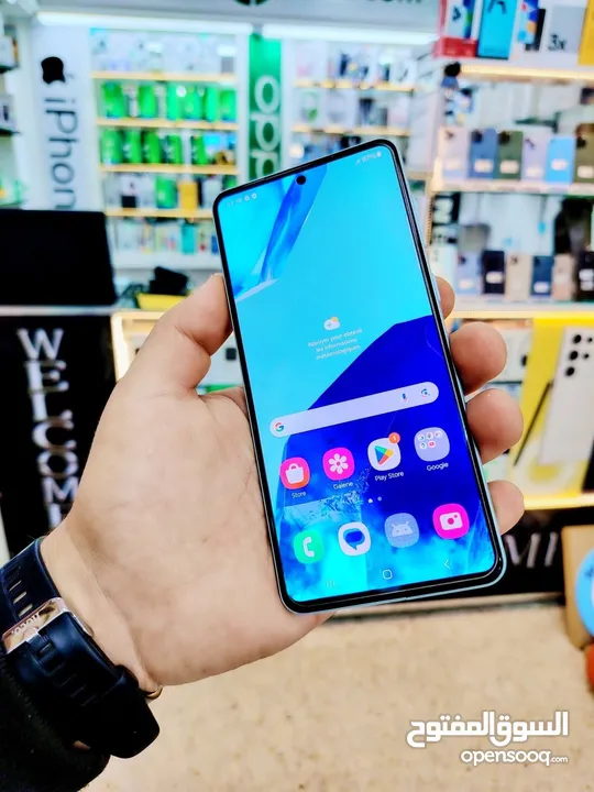 جهاز سامسونج m55. 5G  بحالت الوكاله 8رام. 256جيجا فحص كامل