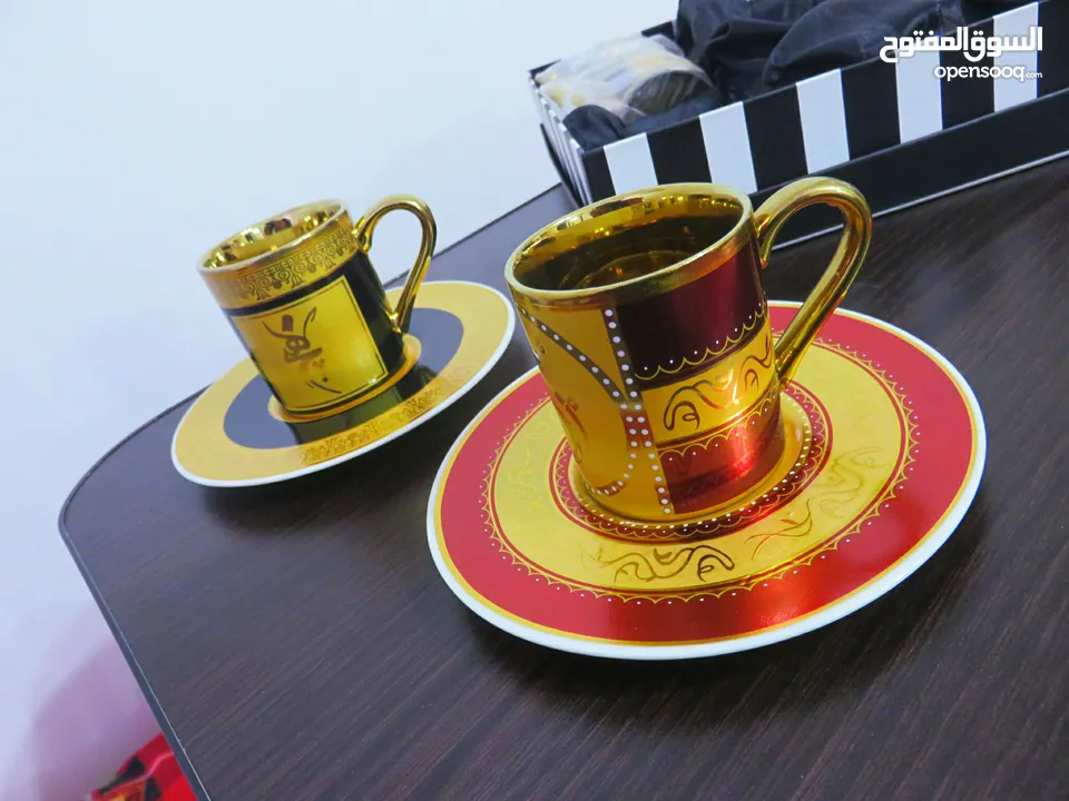 طقم فناجين قهوة مذهب فاخر Golden coffee cups set