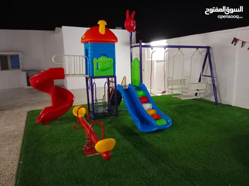 ألعاب مرجيح وزحليق تجهيز روضات طاولات وكراسي سبوارات ارفف دواليب