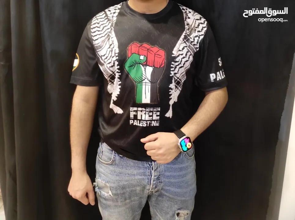 تيشيرت الهوية الفلسطينية  رمز التضامن مع أشقائنا
