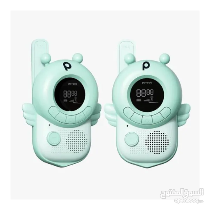 Porodo Kids Talk Walkie Talkie - Green PD-WKTKV2-WH  جهاز اتصال لاسلكي من بورودو كيدز توك - أخضر