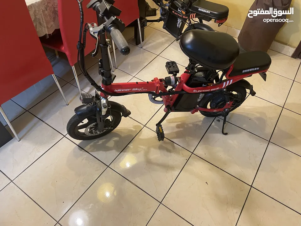 Electric bike in mint condition with 2 seats and high range capacity