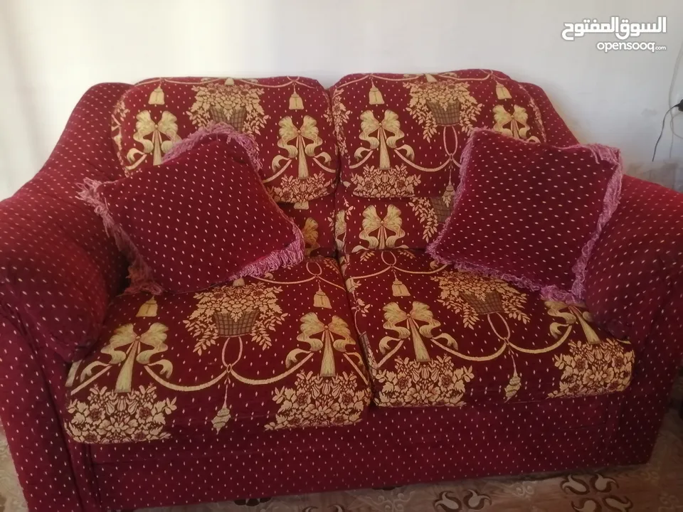 طقم كنب للبيع سبع مقاعد خشب ثقيل زان