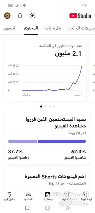 القناة يتيويب البيع عدد. 69 الف مشترك  تفاعل جدا كويس بتزيد كل ساعه من عدد مشتركين  بسعر 130 د