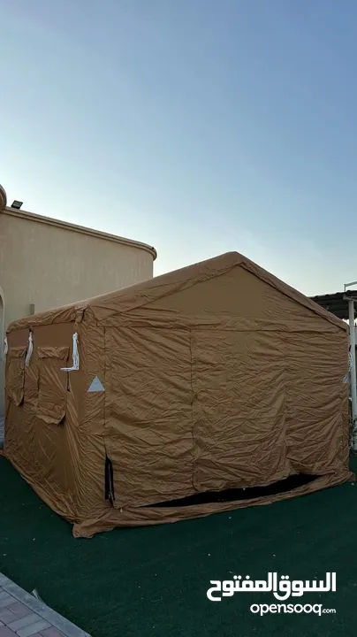 للبيع خيمة هوائيه استعمال مره واحده للتجربه 4×4 متر