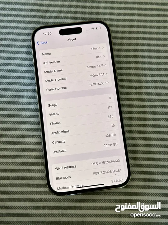 iPhone 14 pro silver 128GB used like new