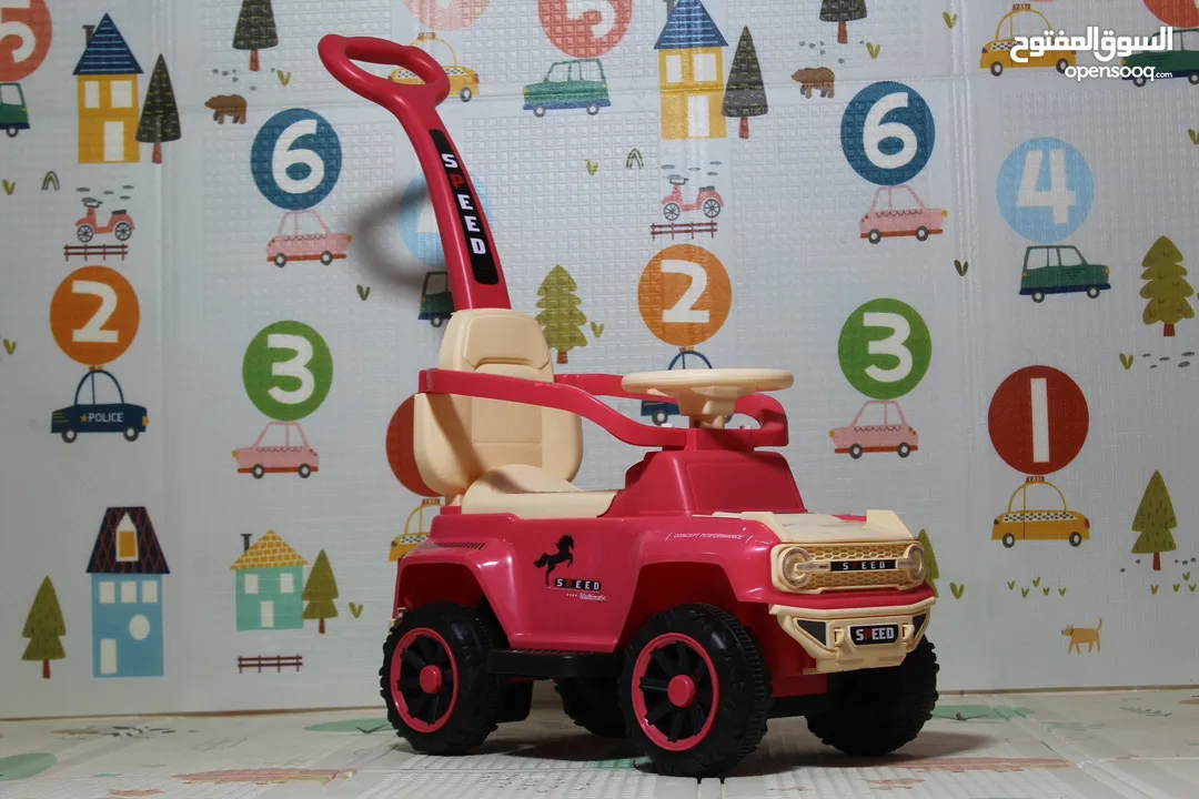 سيارة الأطفال SPEED من island toys مع جودة عالية وفخمة حجم كبير مناسبة من عمر 6شهر حتى 4 سنوات