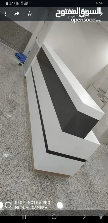 كونترات استقبال ومغاسل كوريان رخام صناعي  Reception counter  and kitchen