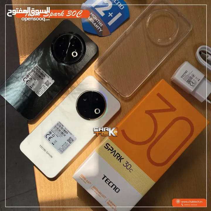 جهاز جديد بالكرتونة Spark 30c رام 8 و 12 و 16 جيجا 128 و 256 مكفول سنة متوفر توصيل