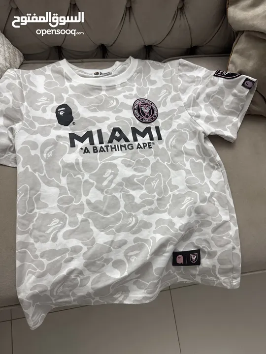 BAPE X INTER MIAMI SHIRT COLLAB BETWEEN THEM SPONSORING MESSI