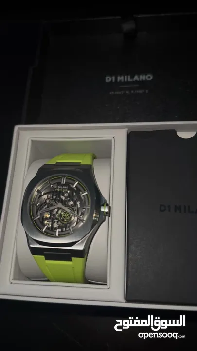 D1 Milano Men’s Skeleton Automatic Watch - Luxury Italian Timepiece with Stainless Steel Case.