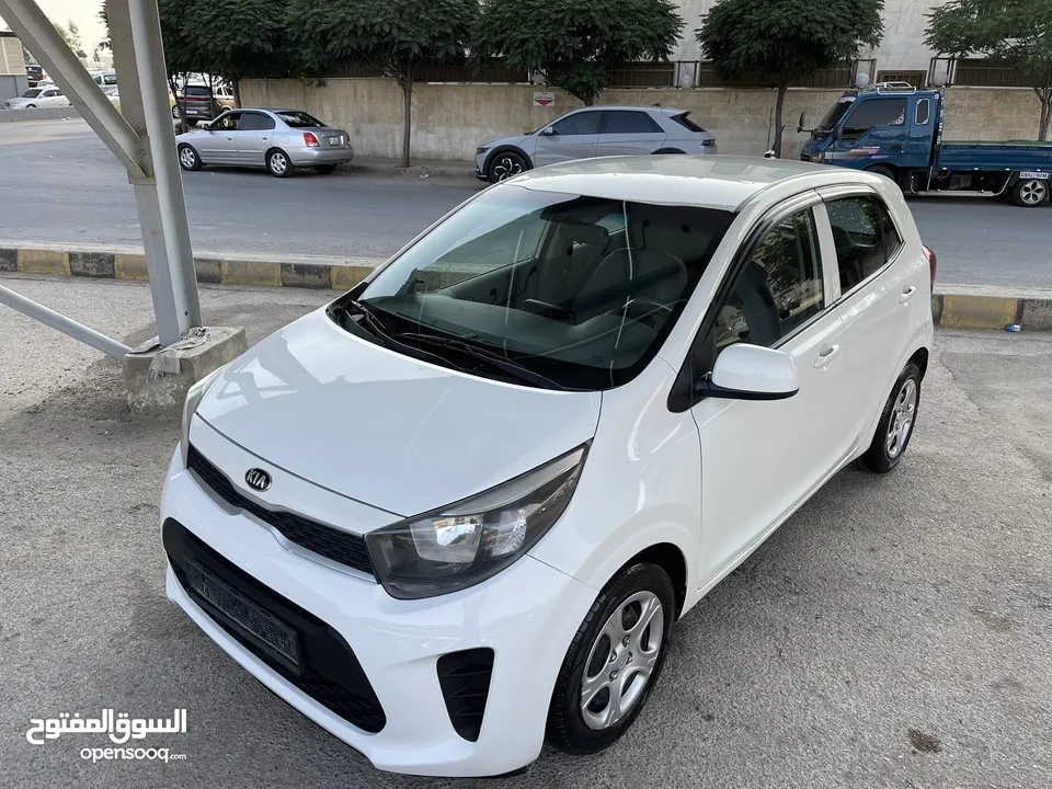 كيا بيكانتو وارد شركة كيا الأردن فحص كامل كرت ابيض  محرك 1250 ممشى قليل جدا