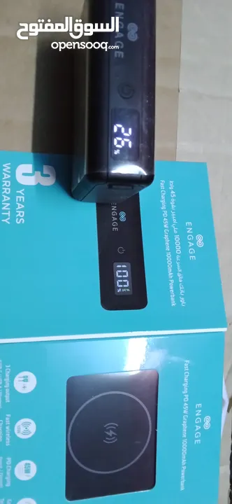 بور بانك power bank سريع ولاسلكي وشاحن Gan 65 واط سريع