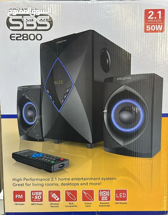 سماعة سبيكر كريتف Creative E2800 2.1 50w فقط ب 45