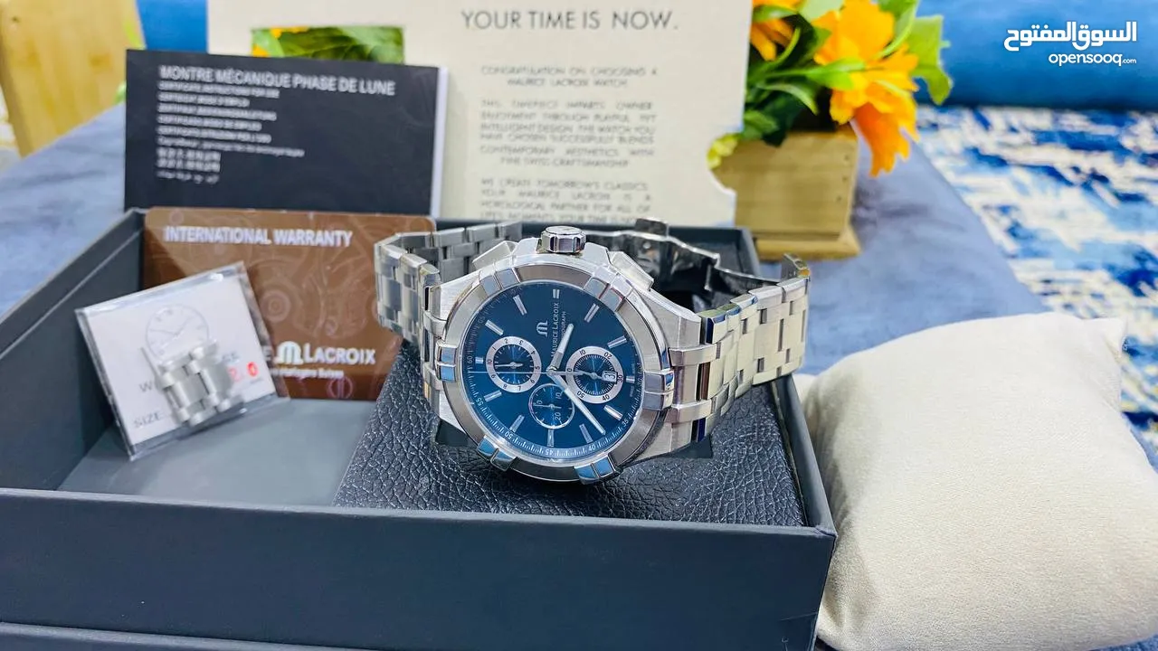 #Maurice_Lacroix SWISS MADE   موريس لاكروا.. البراند السويسري الفاخر حجم 44 كرونو قراف