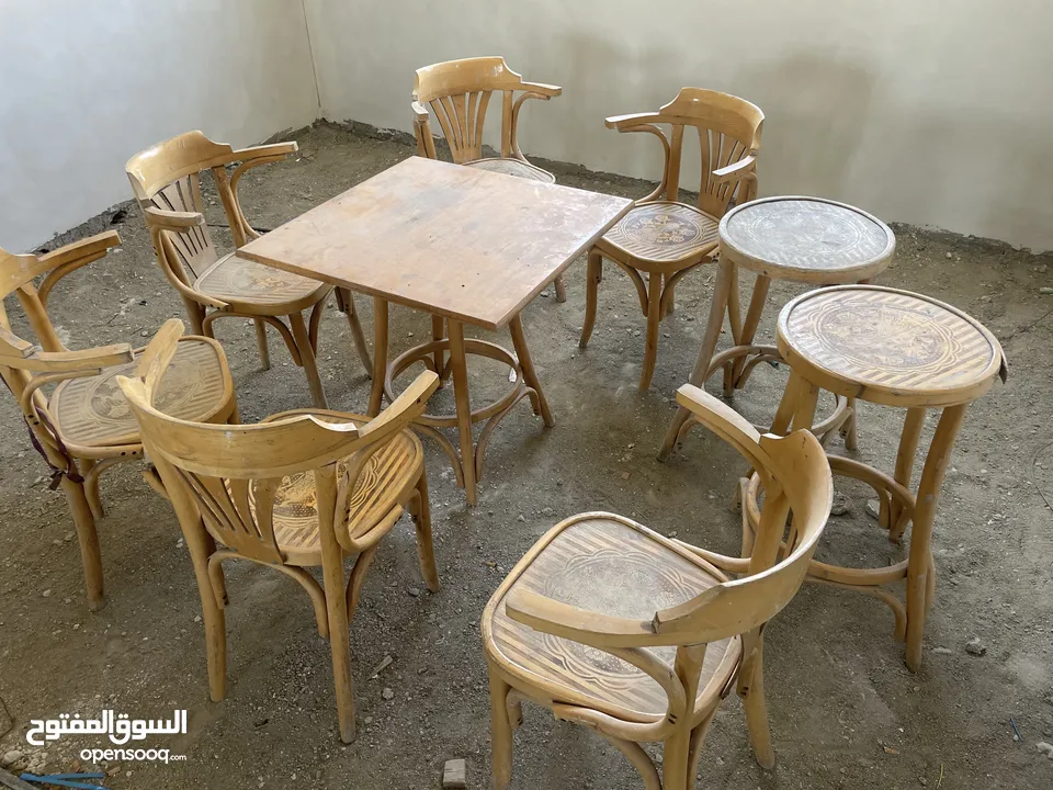 طقم كراسي مقهى بسعر مغري جداً