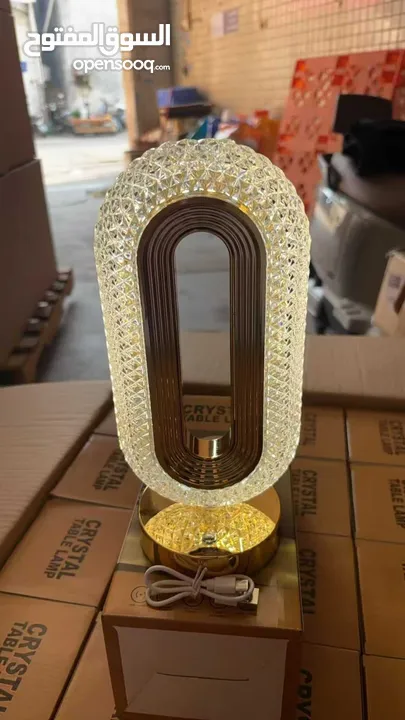 تيبل لامب كريستال ثلاث اضائات crystal taple lamp
