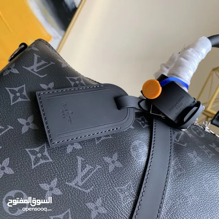 LV Keepall Bandouliere 45/50/55 Travel Bag in Monogram Eclipse Canvas And Cowhide Leather