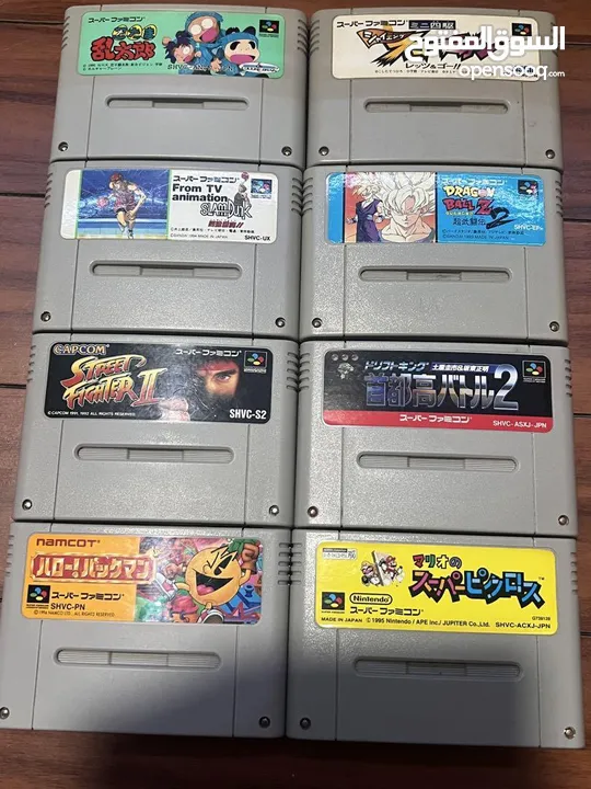 Super nintendo original Japanese/ us العاب نينتيندو اصلية   games