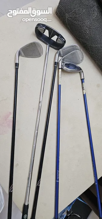 طقم جولف مع حقيبة وعربة Golf kit with bag and cart