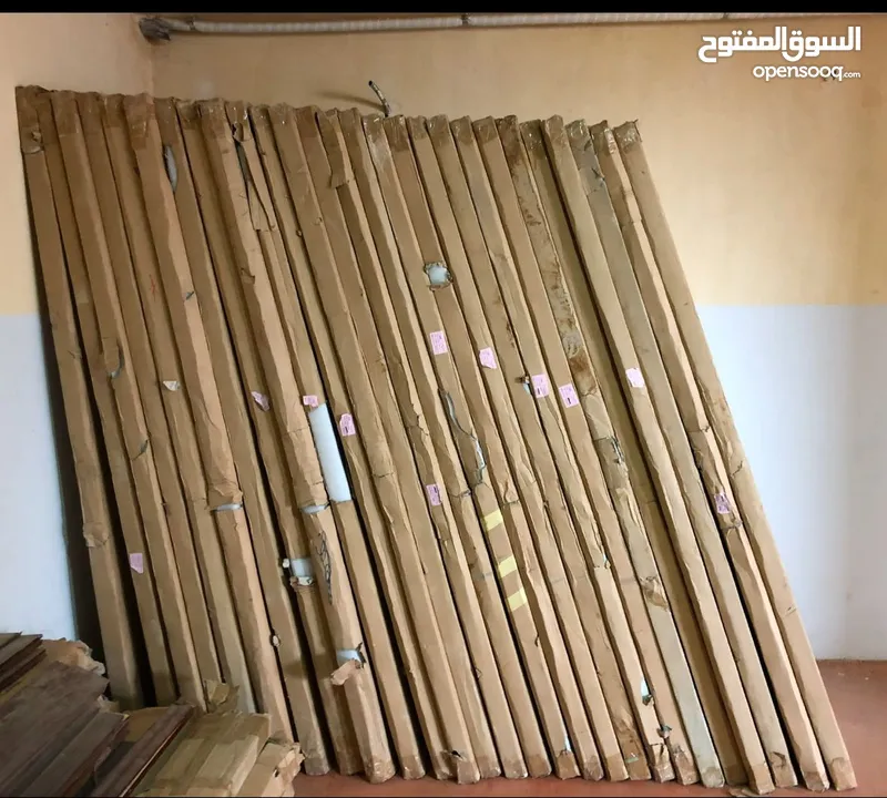 ابواب خشب داخلية جديد - جاهز مستورد لون جوزي فقط